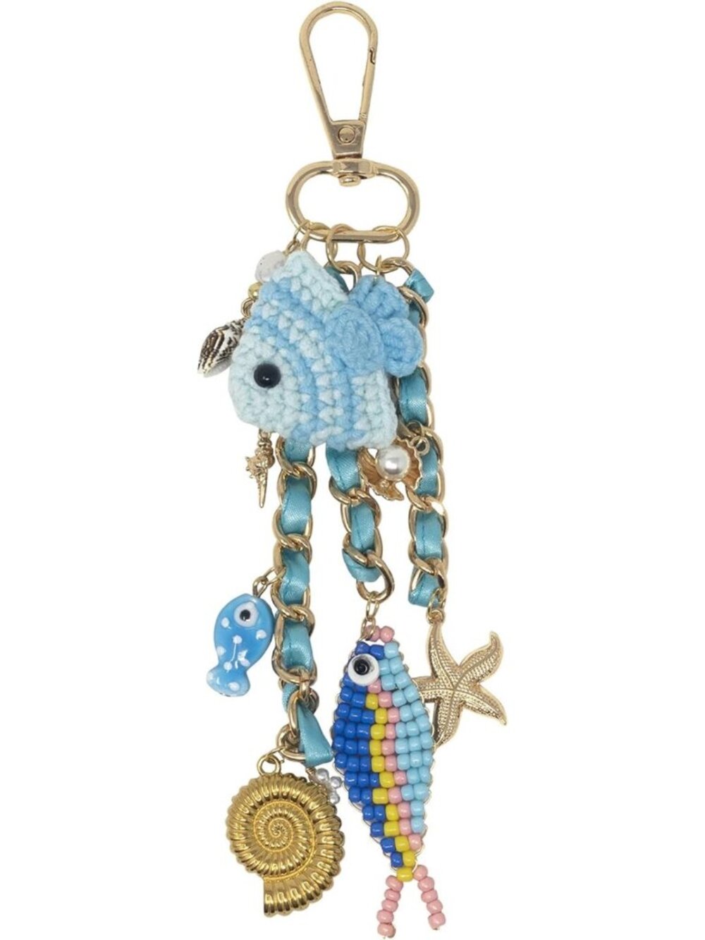 Nautical Charm Keychain - Blue Fish Design, Perfect for Beach Lovers & Gifts
